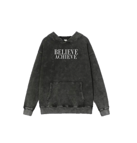 Distressed Believe Achieve Hoodie