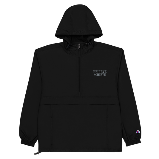 Believe Achieve Embroidered Champion Packable Jacket