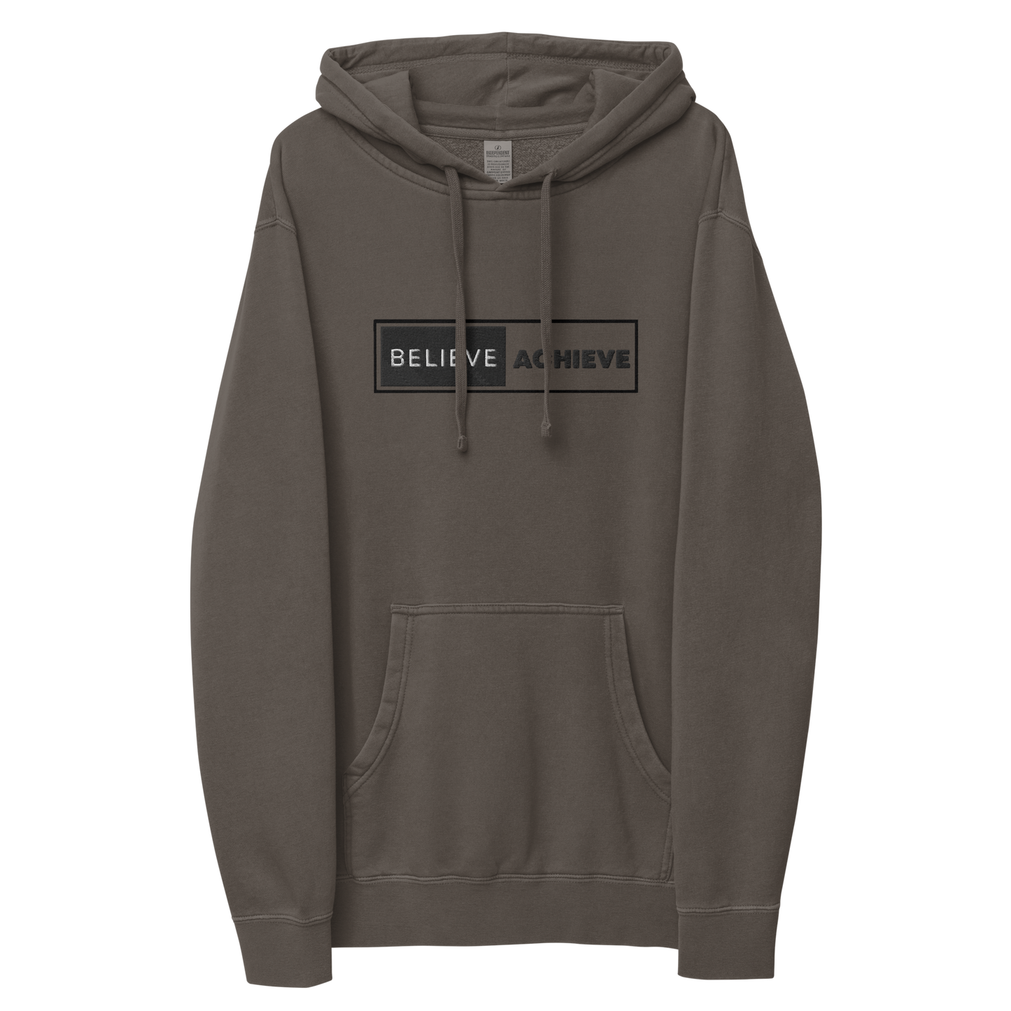 Believe Achieve pigment-dyed hoodie