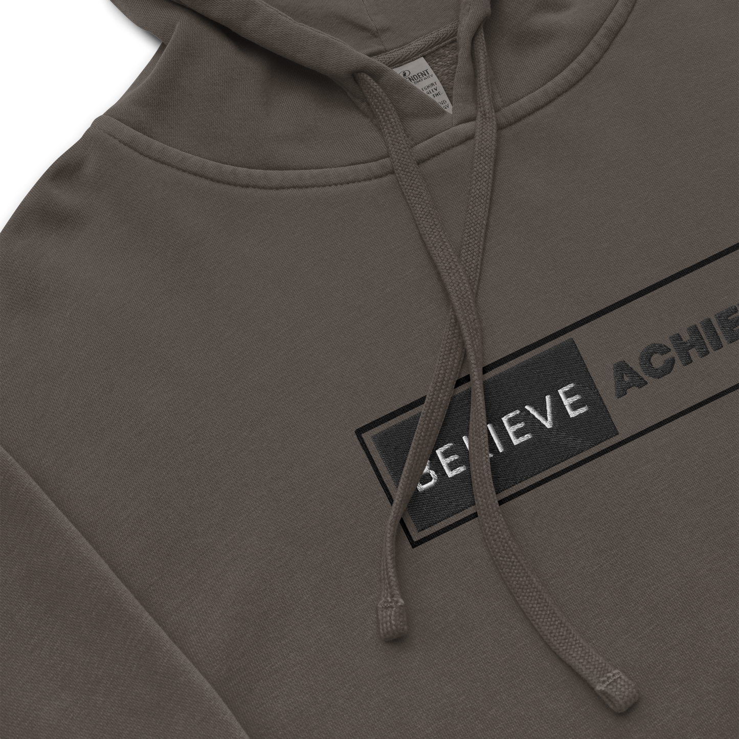 Believe Achieve pigment-dyed hoodie